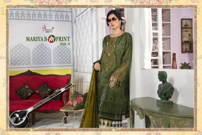 Shree Mariya B Mprint 9 Latest Fancy Pure Cotton Print With Exclusive Embroidery Pakistani Salwar Suits Collection